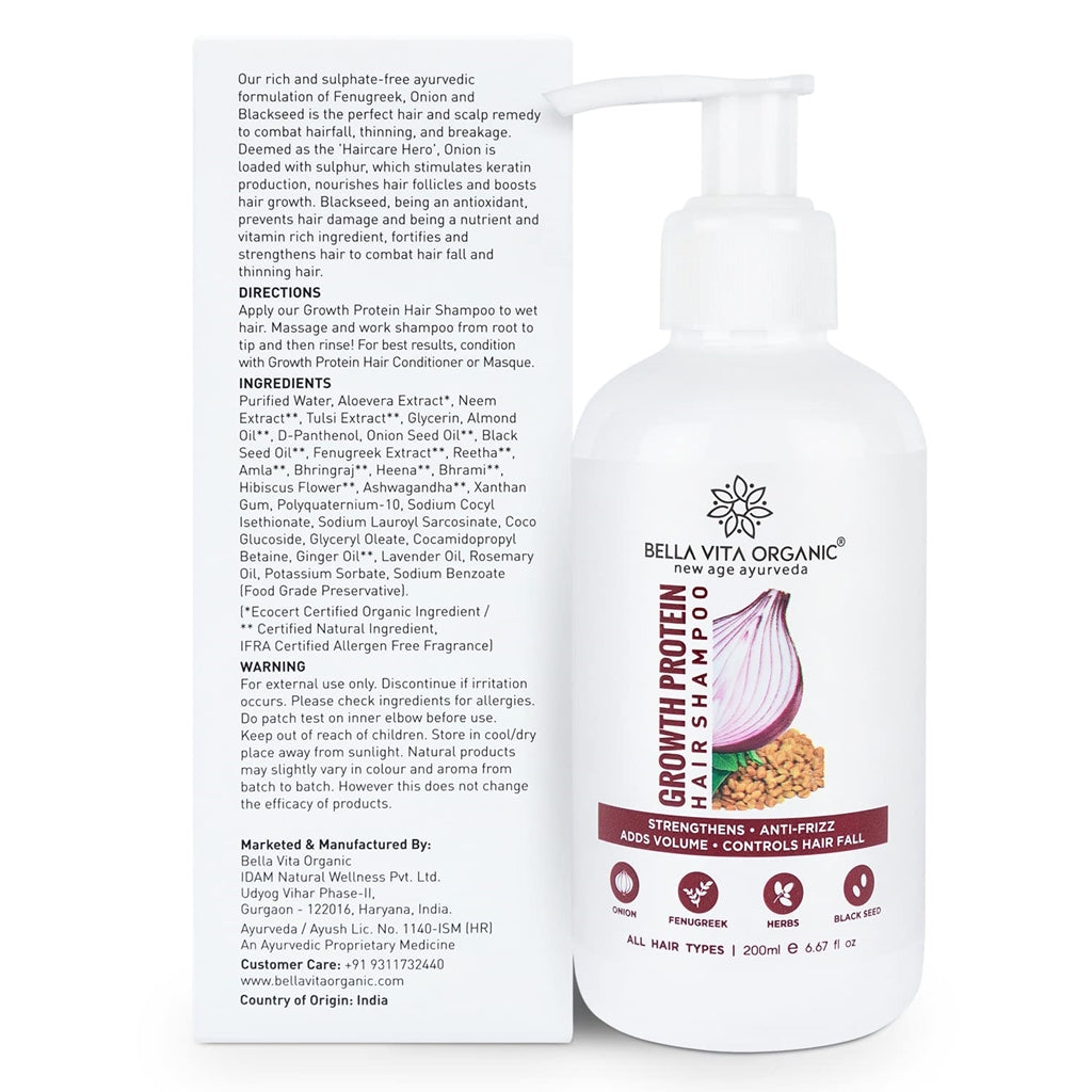 Bella Vita Organic Growth Protein Shampoo | Grocsy