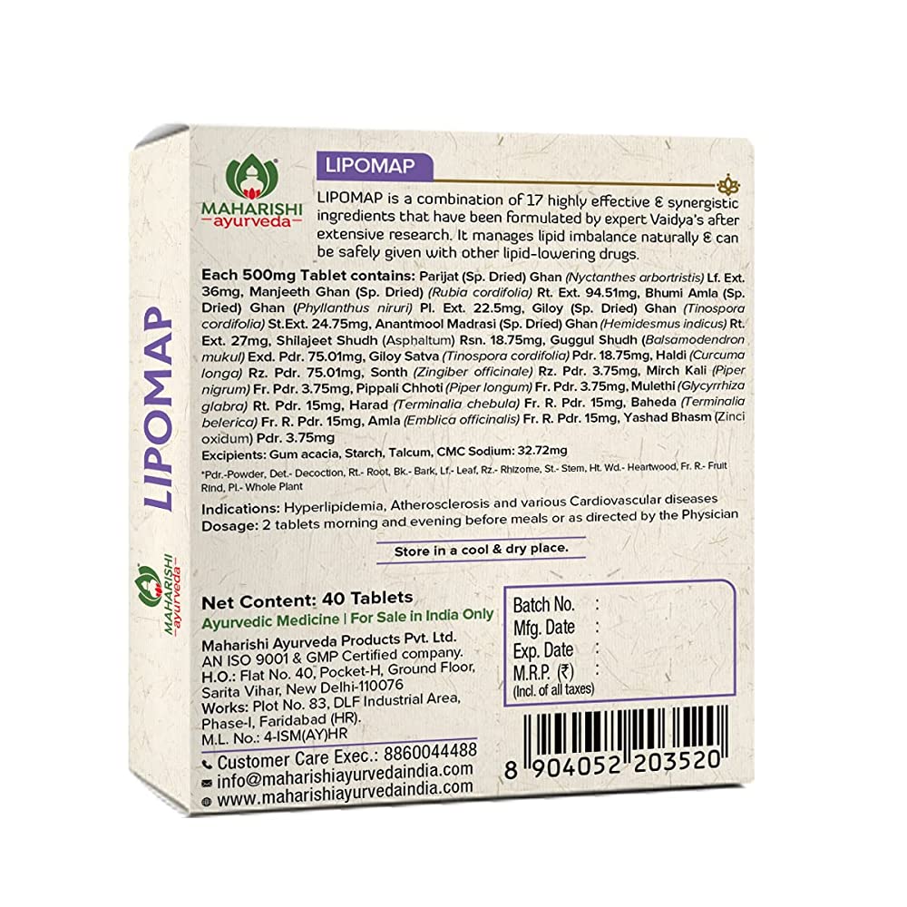 Maharishi Ayurveda Lipomap for Cholesterol - Swadesiicart