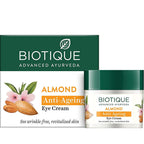 Biotique Advanced Ayurveda Bio Almond Soothing & Nourishing Eye cream | Grocsy