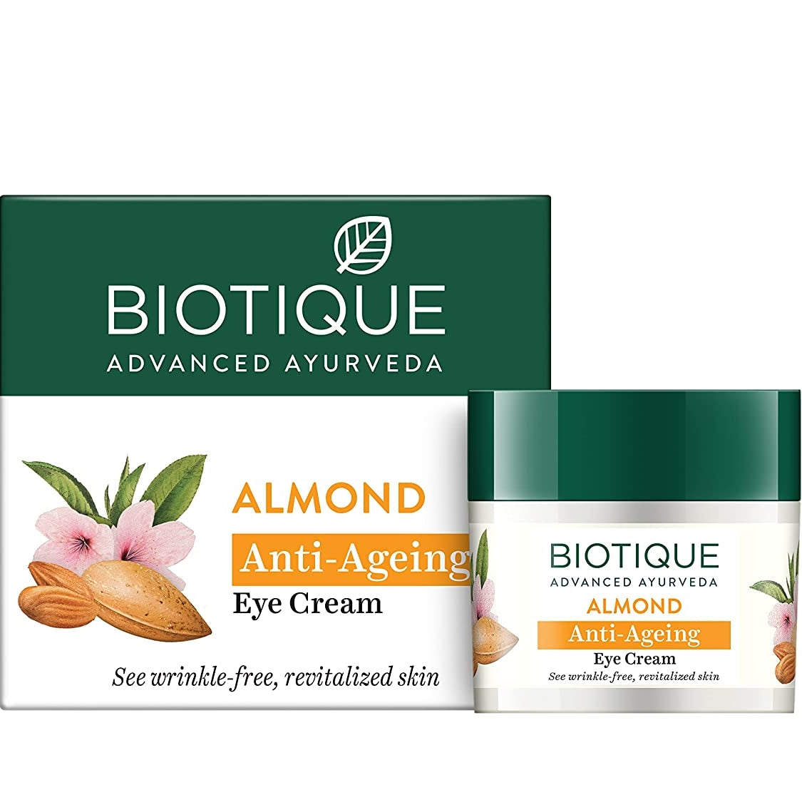 Biotique Advanced Ayurveda Bio Almond Soothing & Nourishing Eye cream | Grocsy