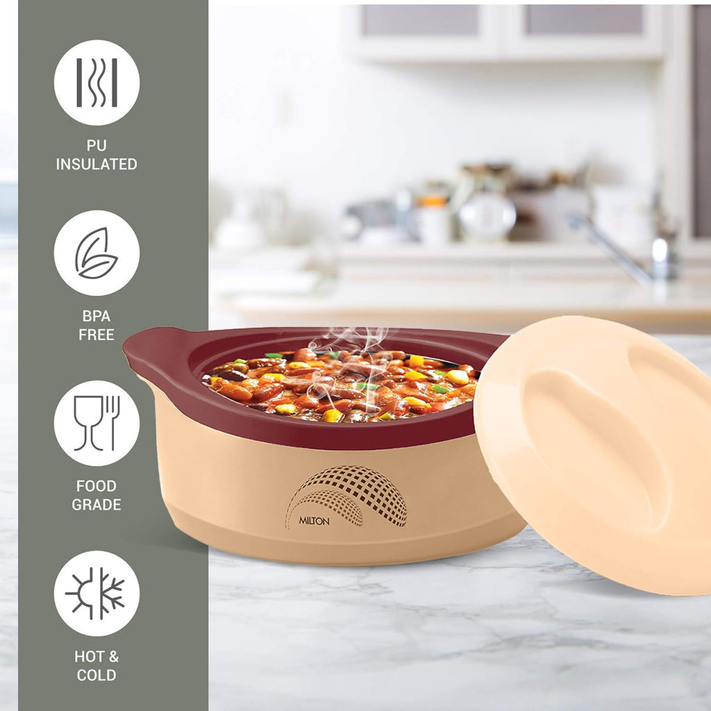 Milton New Marvel 1000 Inner Steel Casserole For Roti/Chapati - Brown Color | Grocsy