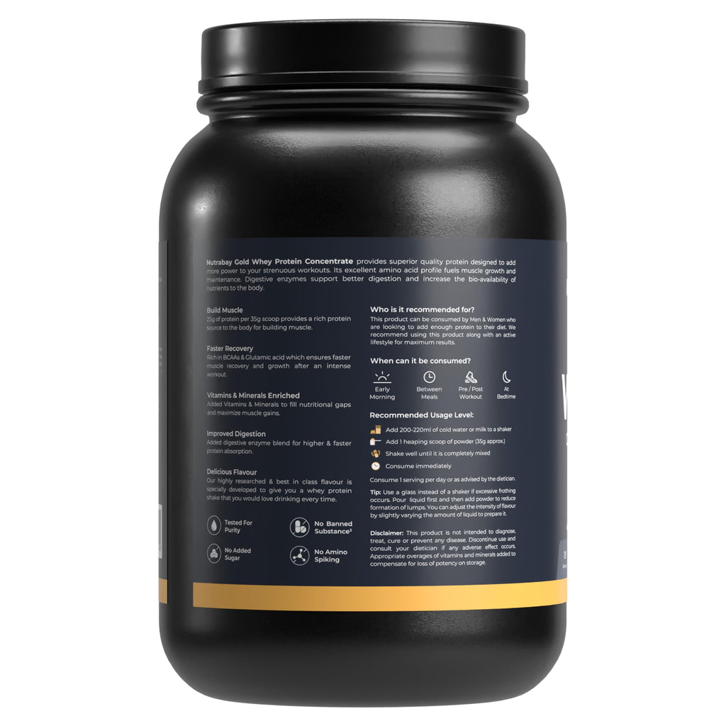Nutrabay Gold Whey Protein Concentrate - Cold Coffee | Grocsy