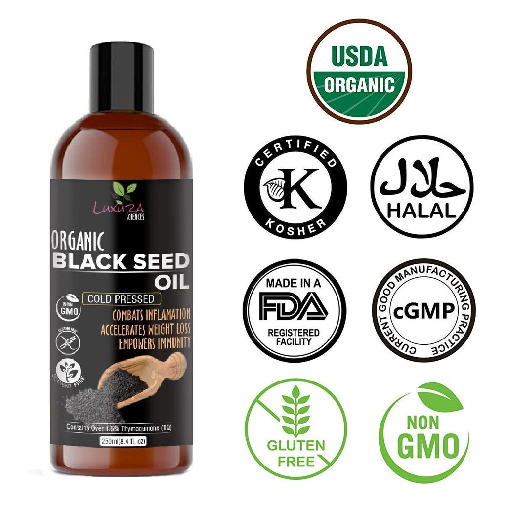 Luxura Sciences Black Seed Oil, Kalonji Oil For Hair Growth | Grocsy