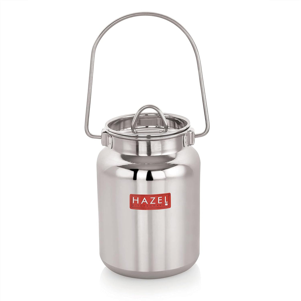HAZEL Stainless Steel Oil and Ghee Air Tight Container-4 Litre | Grocsy