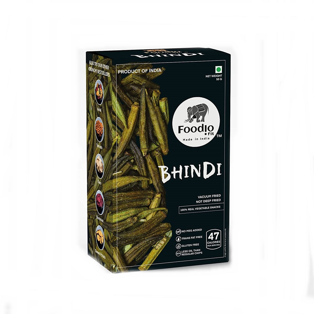 Foodio Bhindi Vacuum Fried Chips | Grocsy