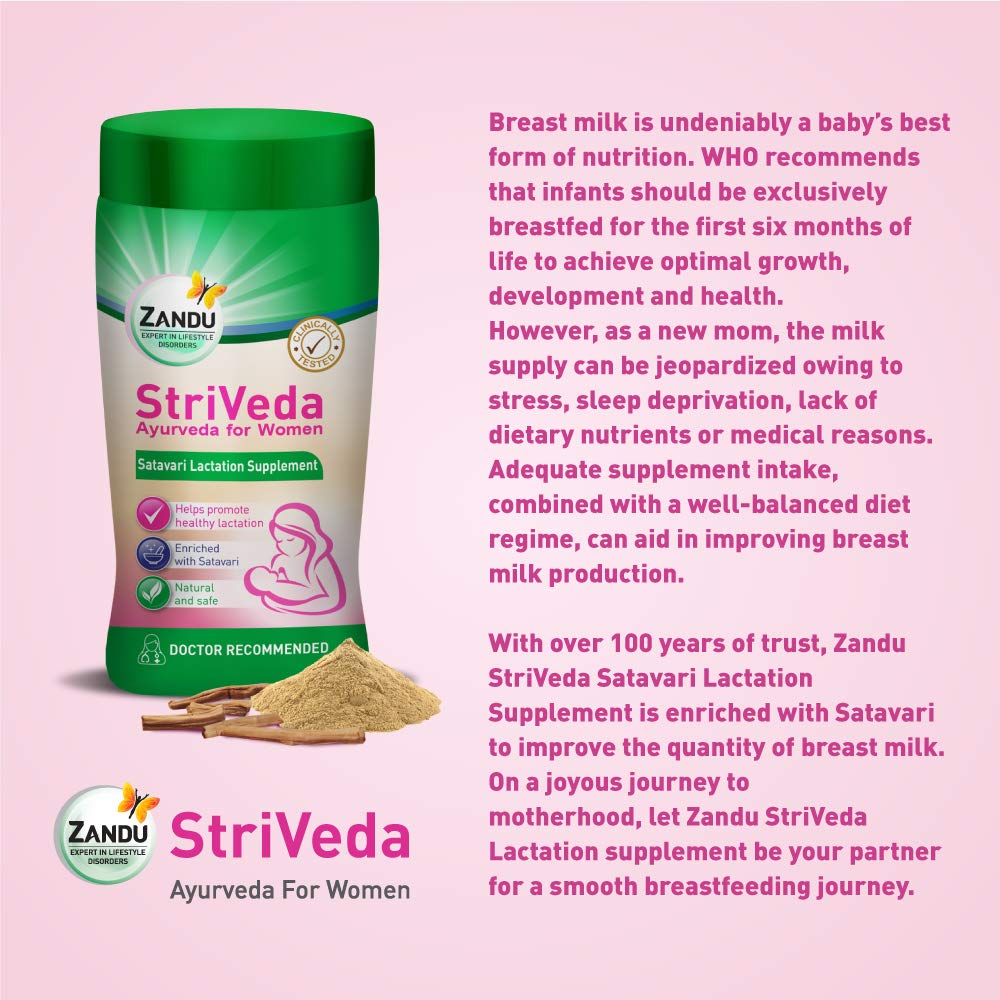 Zandu StriVeda Satavari Lactation Supplement | Grocsy