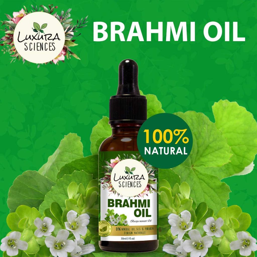 Luxura Sciences Organic Brahmi Oil for Hair Growth | Grocsy