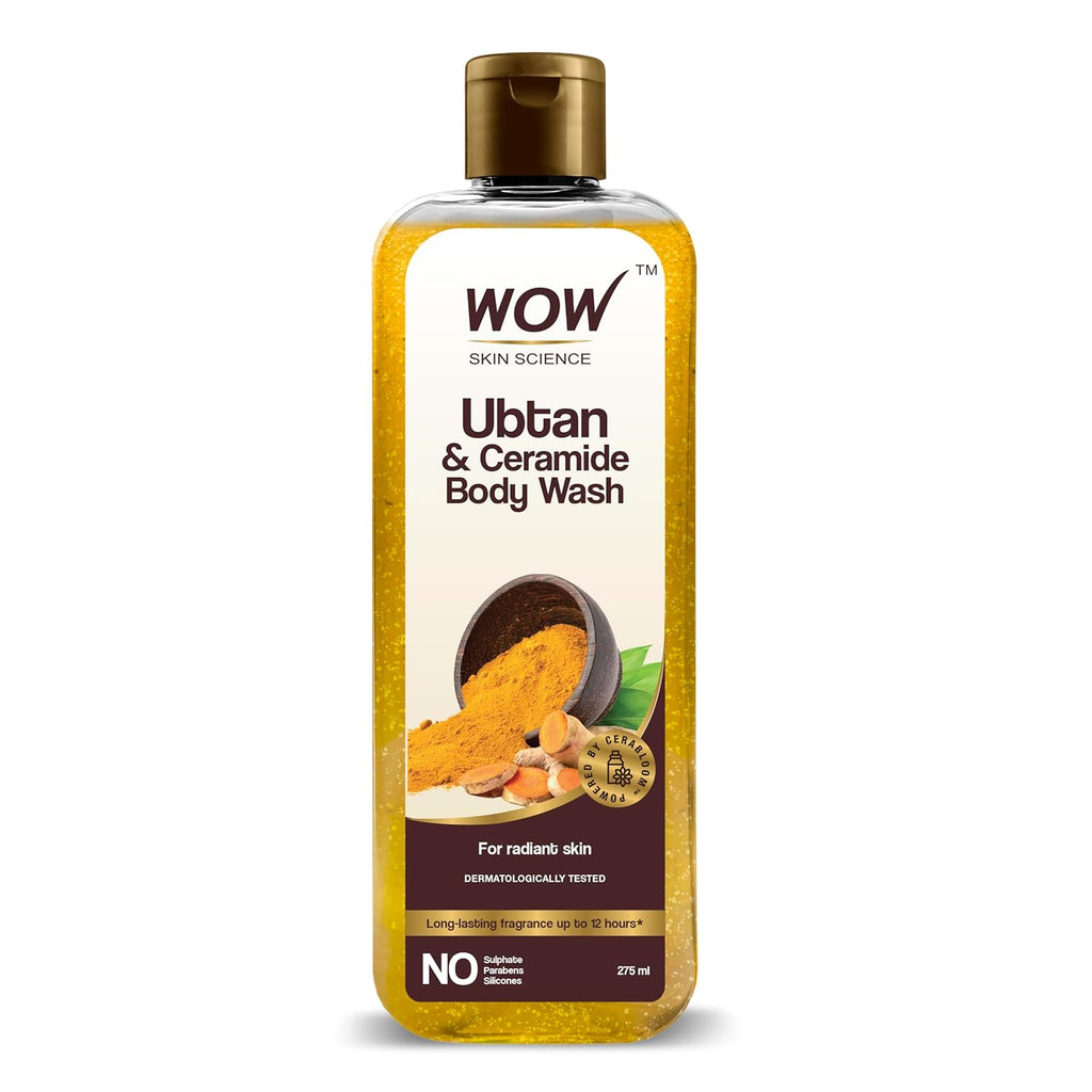 WOW Skin Science Ubtan & Ceramide Body Wash For Revives Dull Skin, Exfoliates and Softens | Grocsy