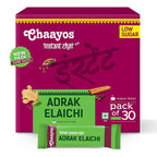 Chaayos Instant Adrak Elaichi Tea Premix (Low Sugar) | Grocsy