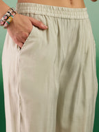 Green Embroidered Muslin Kurta and Trouser - Berlin | Grocsy