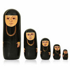 Indian doll - Kids Handmade Hand Painted Cute Wooden Indian Women Nesting Dolls | Grocsy