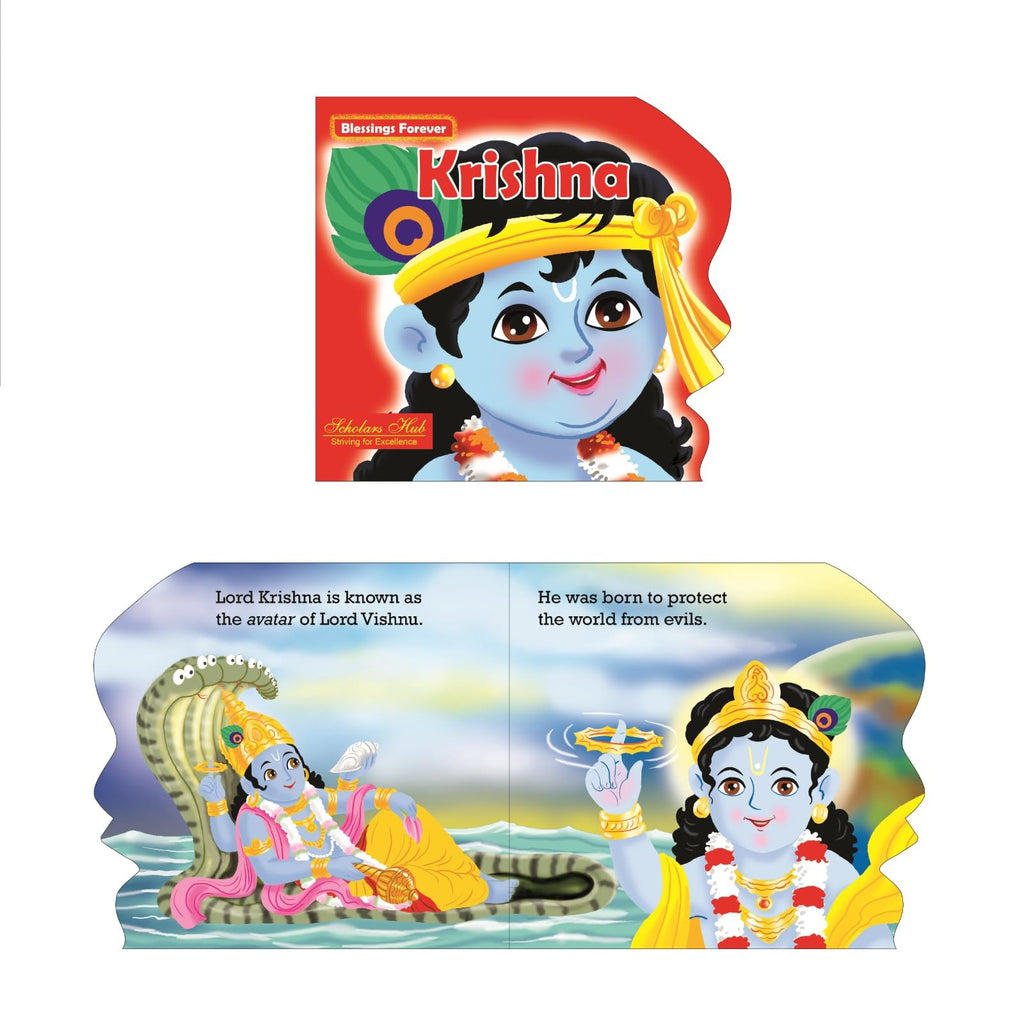 Blessings Forever- Lord Krishna (Die-Cut Board Book) | Grocsy