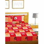 Cotton Double Bedsheet with 2 Pillow Covers | Grocsy