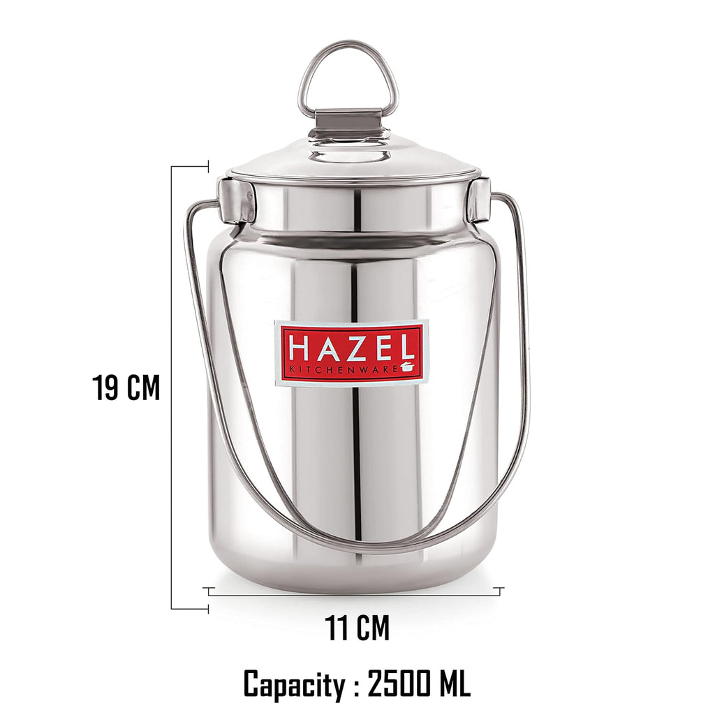 HAZEL Stainless Steel Plain Barani, 1 LTR | Grocsy