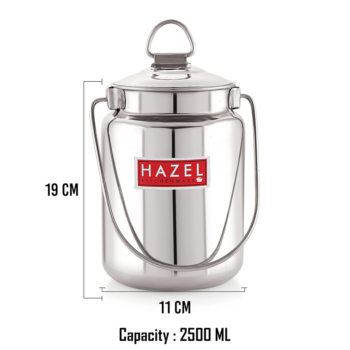HAZEL Stainless Steel Plain Barani, 1 LTR | Grocsy