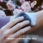 ILEM JAPAN Natural Konjac Sponge Body (Charcoal) | Grocsy