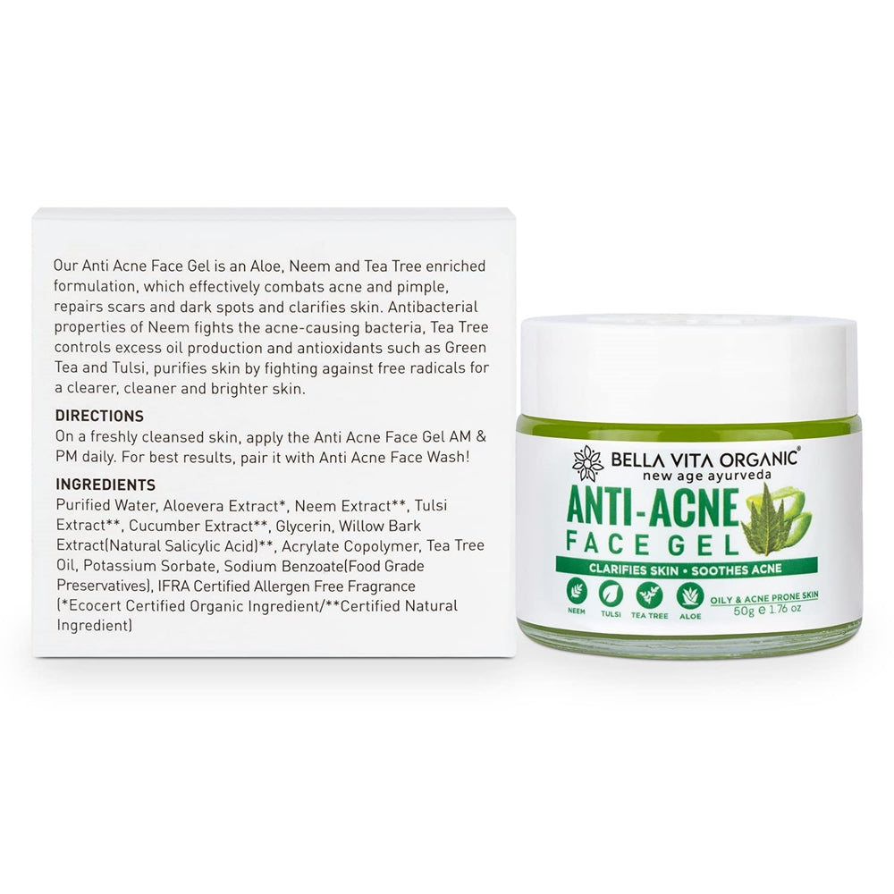 Bella Vita Organic Anti Acne Face Gel Creme | Grocsy