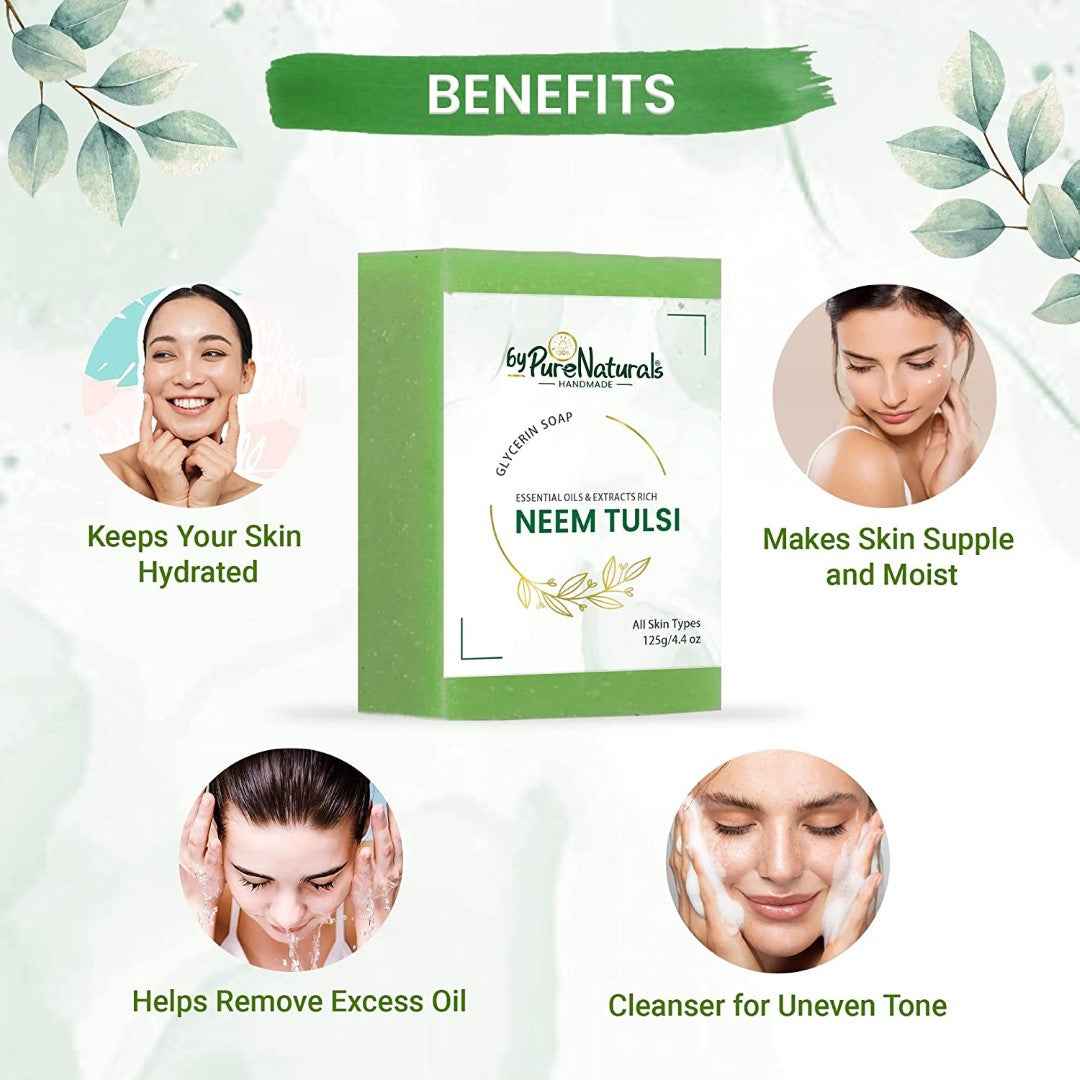 byPureNaturals Neem Tulsi Soap | Grocsy