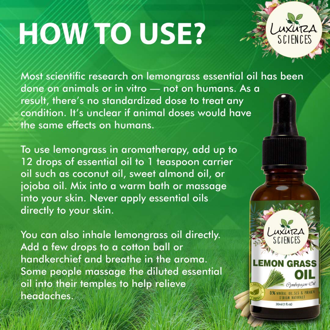 Luxura Sciences Lemon Grass Essential Oil | Grocsy