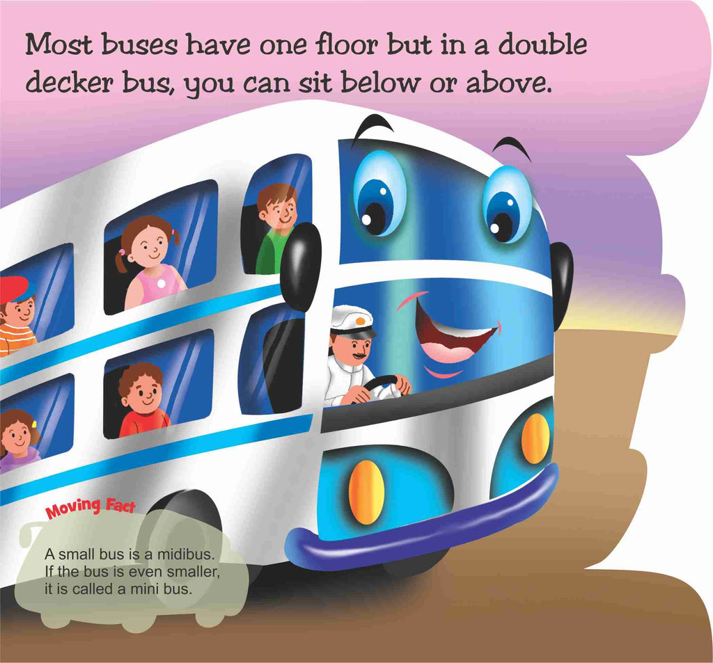 Flying Colours Cut Out Board Book - Bus | Grocsy