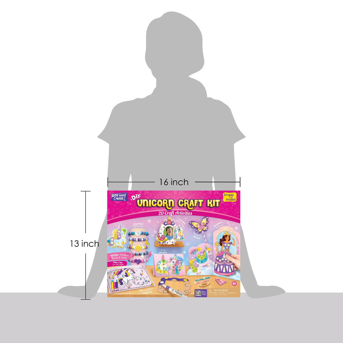 Imagimake Unicorn Craft Kit | 20+ Mess Free Activities | Bracelet Making Kit, Magnetic Board Princess Dress Up, Unicorn Stickers and More | 5,6,7,8 Year Old Girl Birthday Gift | Crafts for Girls 8-12 | Grocsy