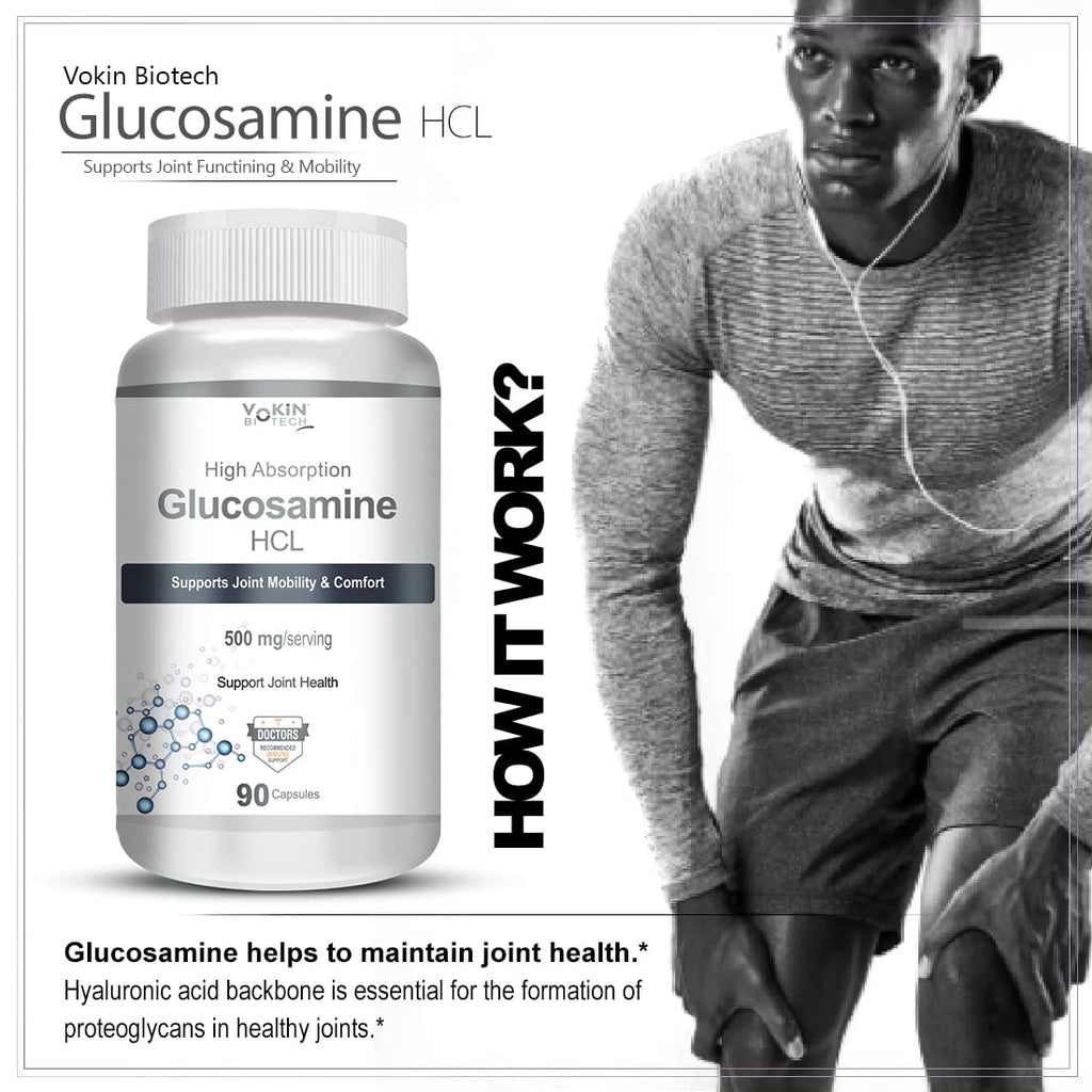 Vokin Biotech Glucosamine HCL Supplement Supports Joint Health -500mg | Grocsy