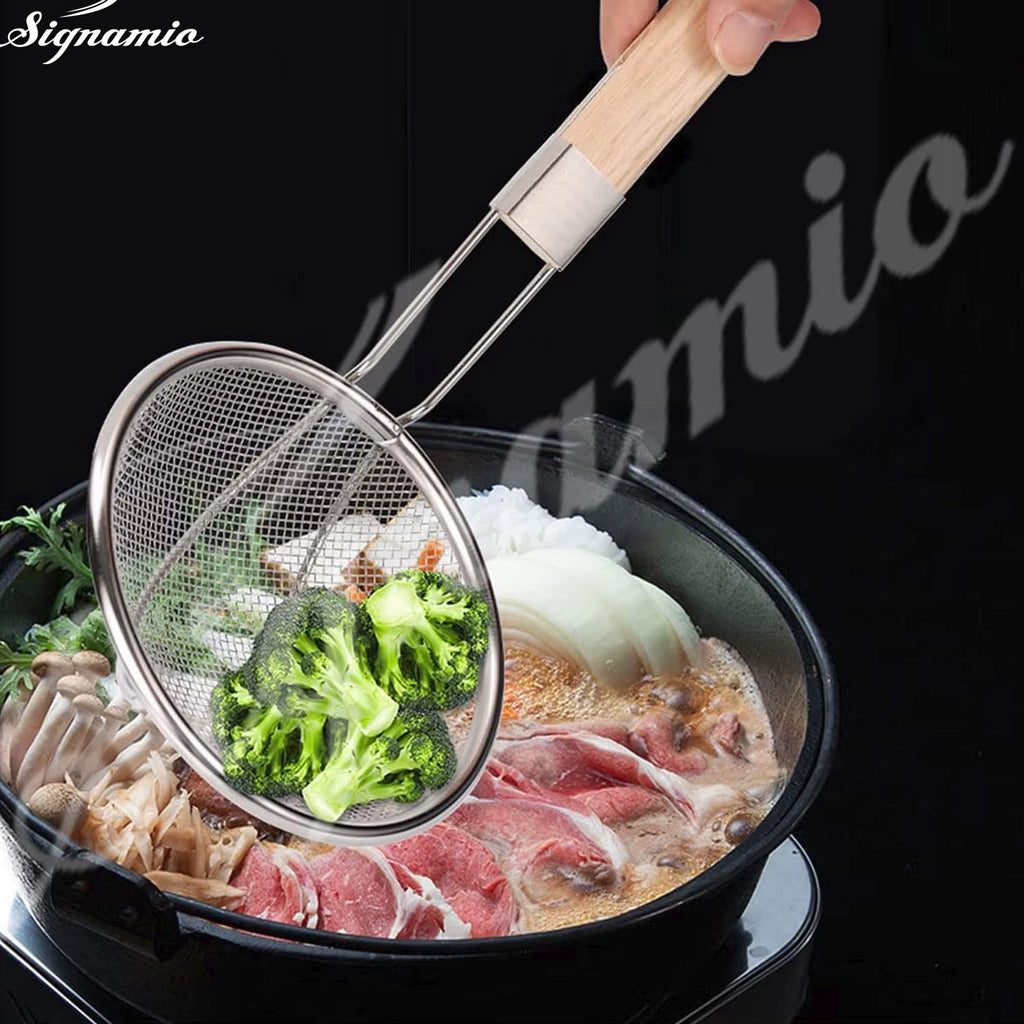 Signamio Diameter 16 cm Stainless Steel Deep Fry Net Spoon Oil Strainer | Grocsy