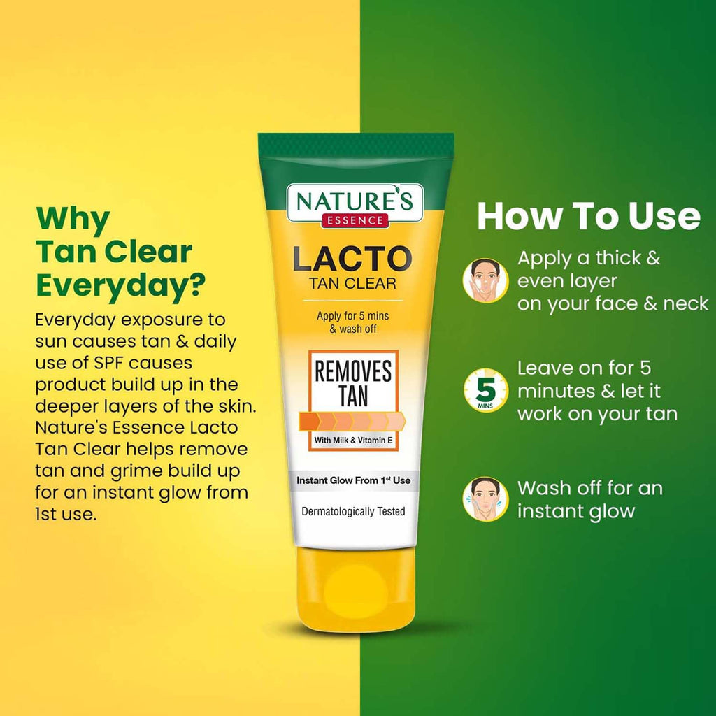 Nature's Essence Daily De-Tan Lacto Tan Clear | Grocsy