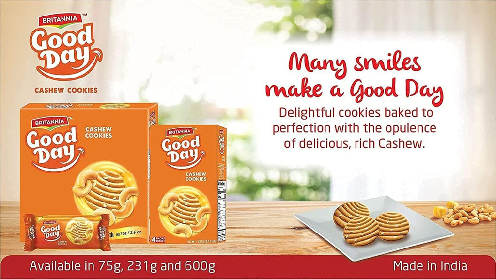 Britannia Good Day Cashew Cookies Family Pack | Grocsy