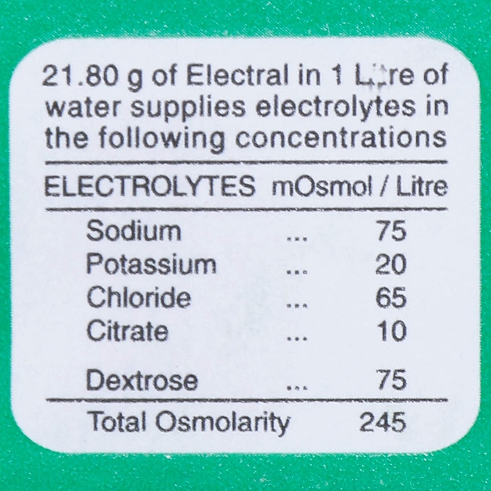 Electral Powder | Electral Oral Rehydration ORS Based on W.H.O Formula | Restore Body Fluids & Electrolytes Relieve from Dehydration, Fatigue & Weakness | Grocsy