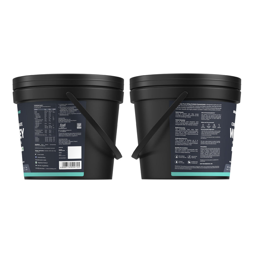 Nutrabay Concentrate Whey Protein Powder – Unflavoured | Grocsy