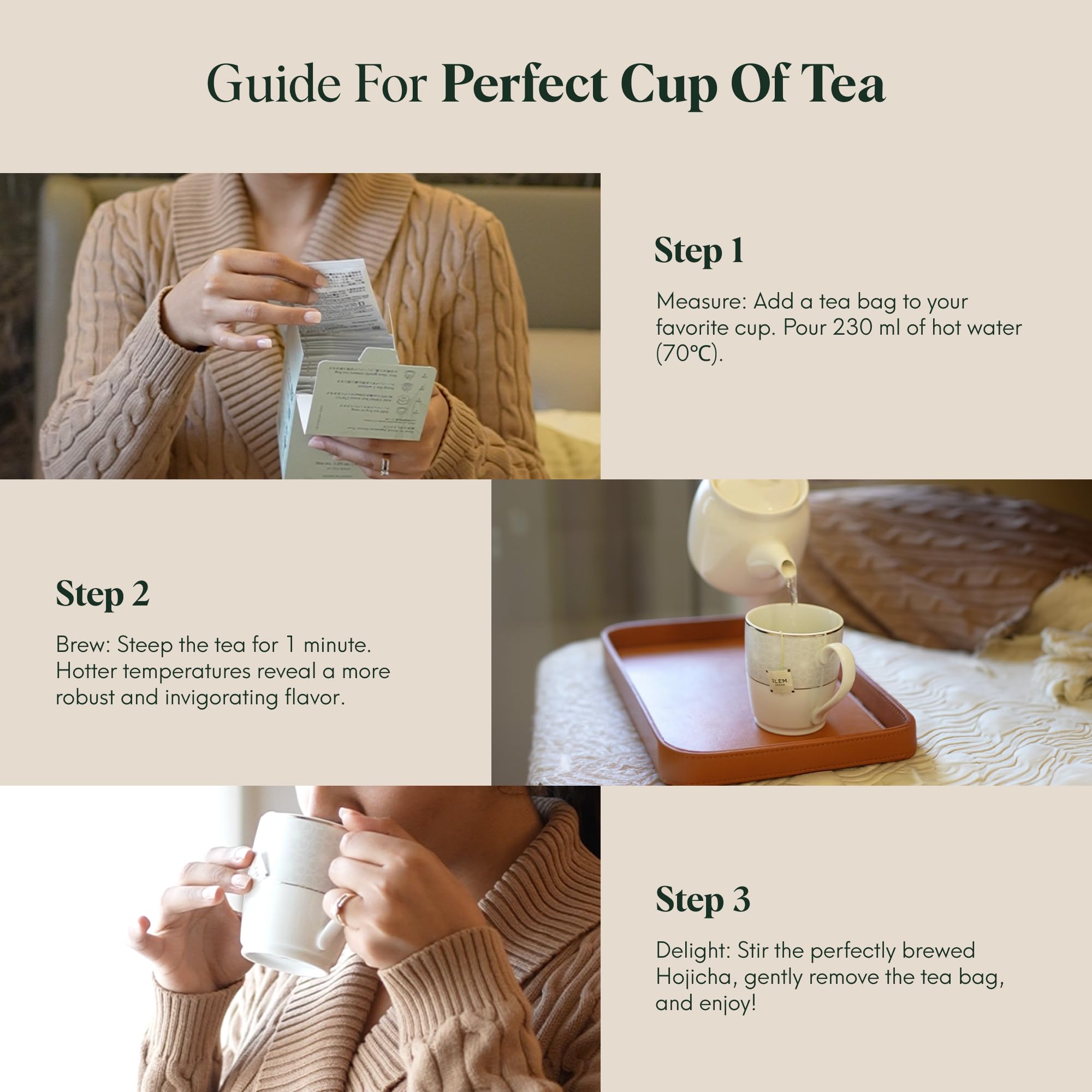 ILEM JAPAN Hojicha Tea Bags | Grocsy
