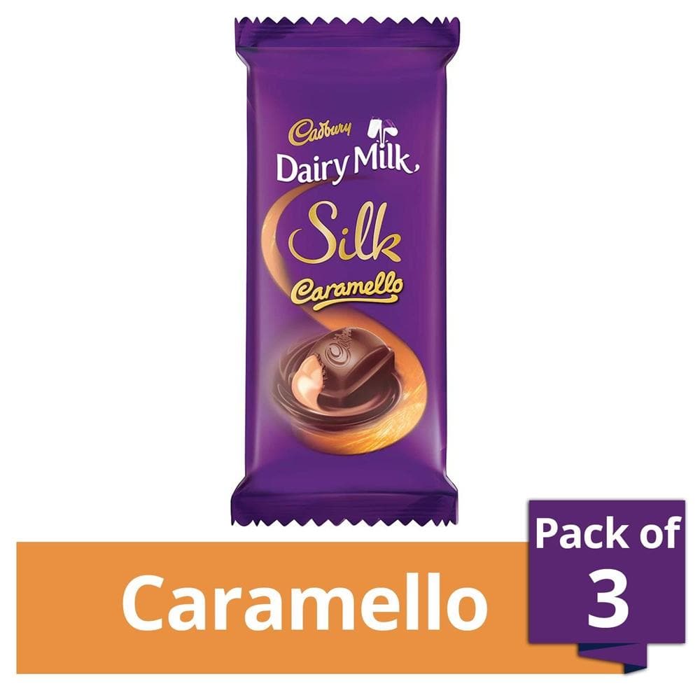 Cadbury Dairy Milk Silk Caramello Mocha, 136g (Pack of 3) | Grocsy