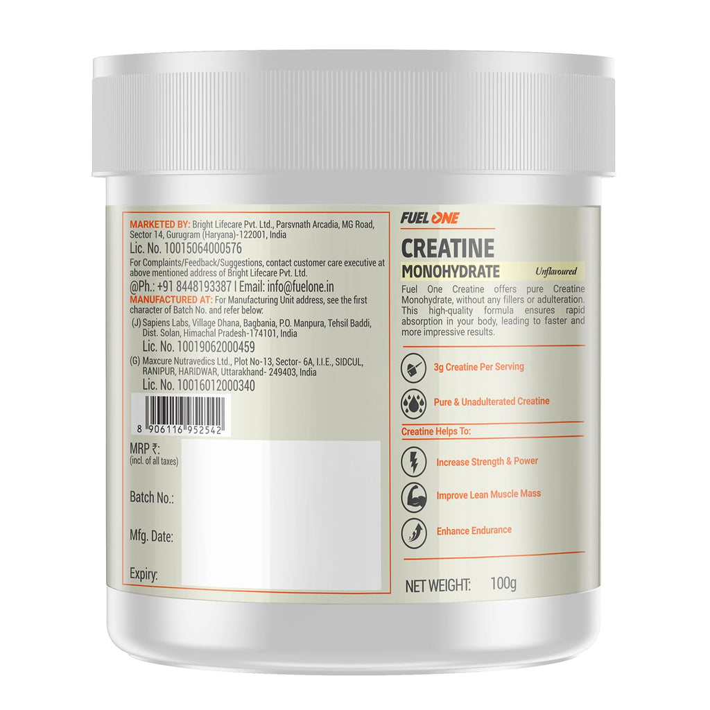FUELONE Whey Max - Chocolate and Creatine Monohydrate Combo | Grocsy