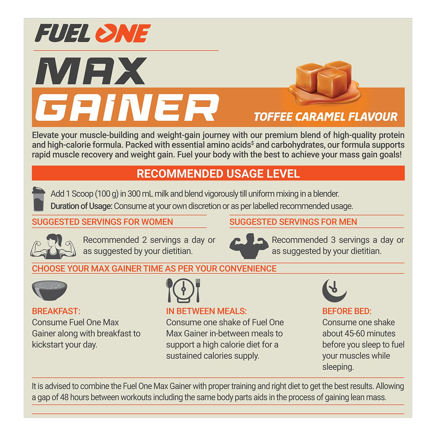 FUELONE Max Gainer - Caramel Toffee | Grocsy