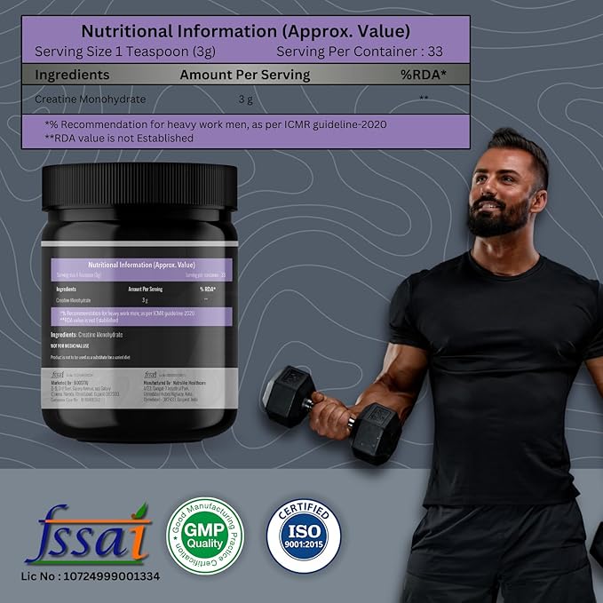 BOOSTIQ Creatine Monohydrate Powder - Unflavoured | Grocsy