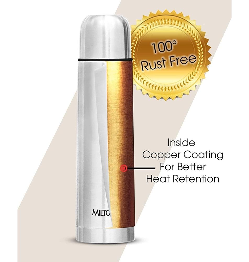 Milton Steel Hot & Cold Bottle, 1000 ml | Grocsy