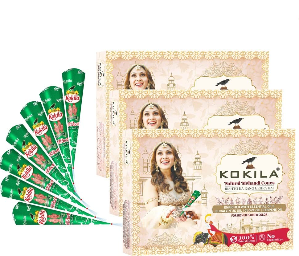 Kokila Natural Mehandi Cones | Grocsy