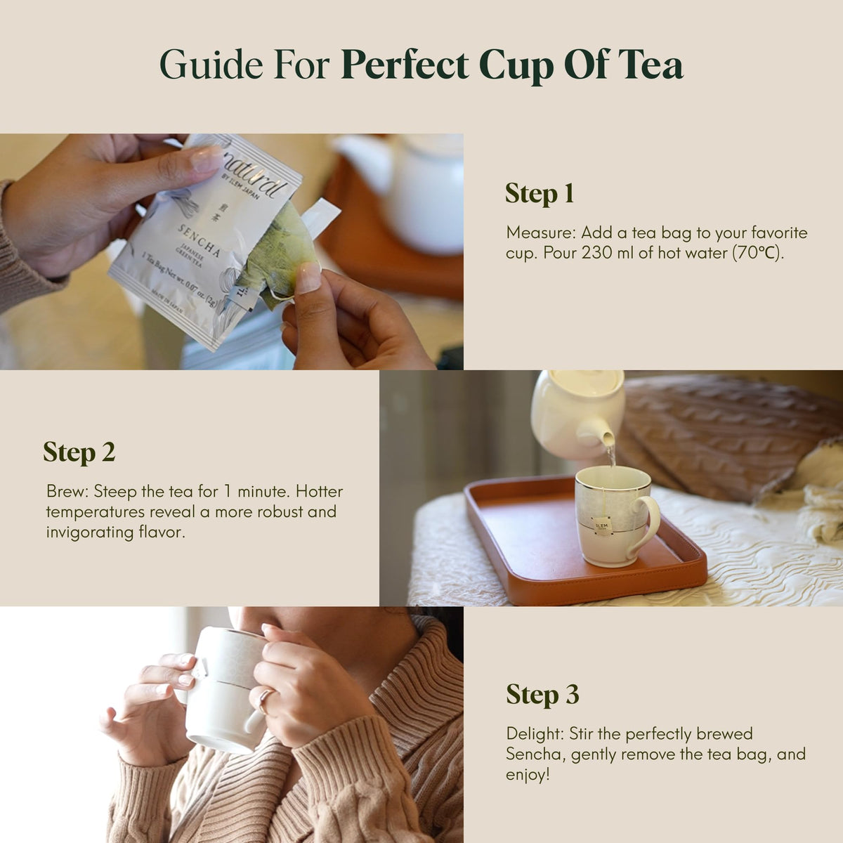 ILEM JAPAN Sencha Green Tea Bags | Grocsy