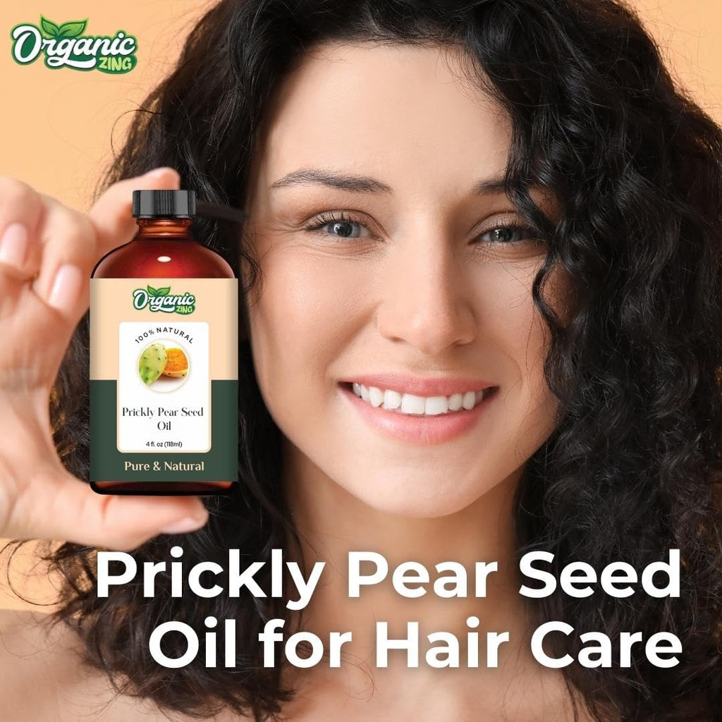 Organic Zing Prickly Pear Seed (Opuntia basilaris P.) Oil | Pure & Natural Carrier Oil for Massage, Skincare & Haircare | Grocsy