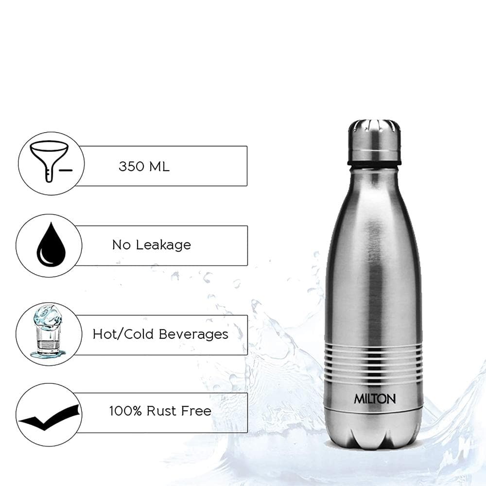 Milton steel Hot & Cold Bottle,350 ml | Grocsy
