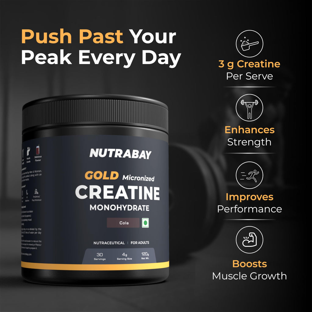 Nutrabay Gold Micronised Creatine Monohydrate Powder - Cola | Grocsy