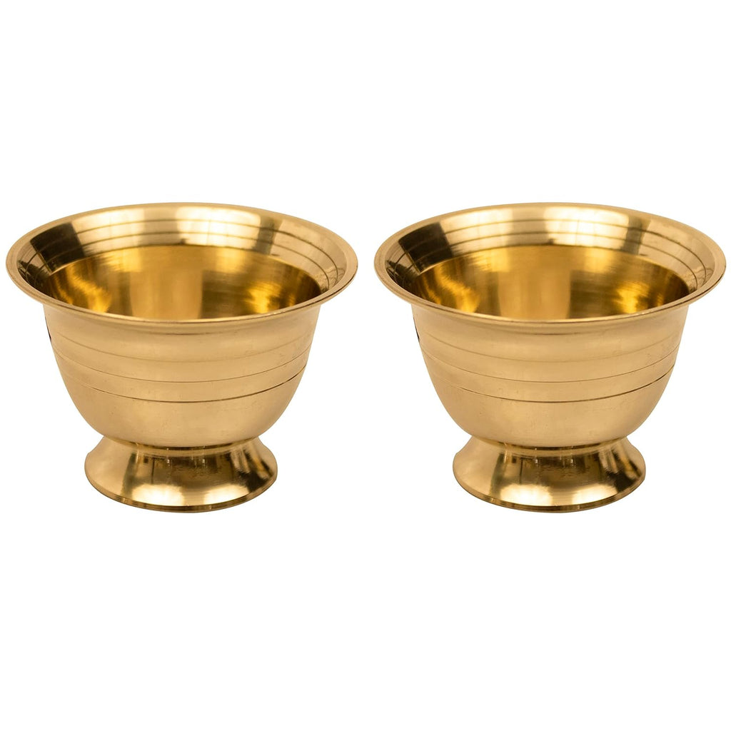 Spillbox Brass Chandhan Bowl|[Weight:60G]-Padam Payala (2) ,1 L | Grocsy