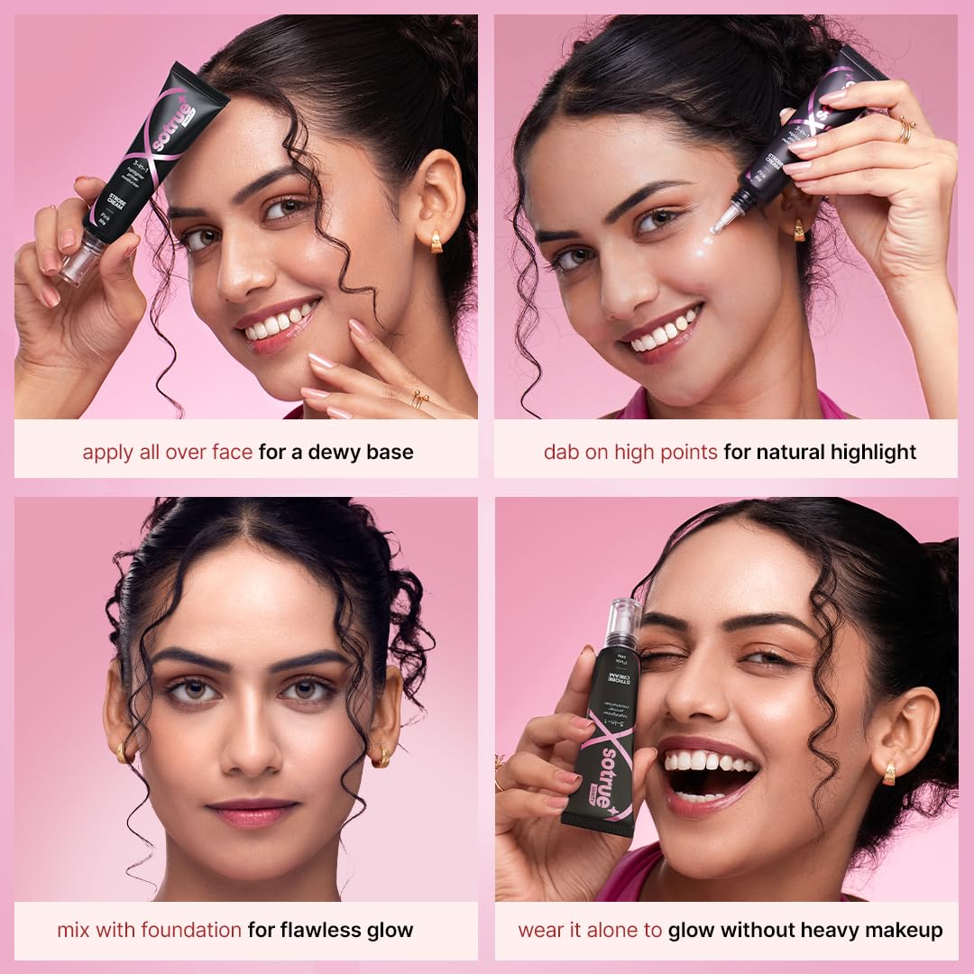 Sotrue Strobe Illuminating Cream + Moisturizer With Hyaluronic Acid - Pink | Grocsy