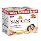 Santoor Almond Soft With Sandal & Almond Milk Soap | Grocsy