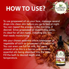 Luxura Sciences Organic Grape Seed Oil, 100% Pure, Natural & Cold-Pressed For Skin, Hair, Body | Grocsy