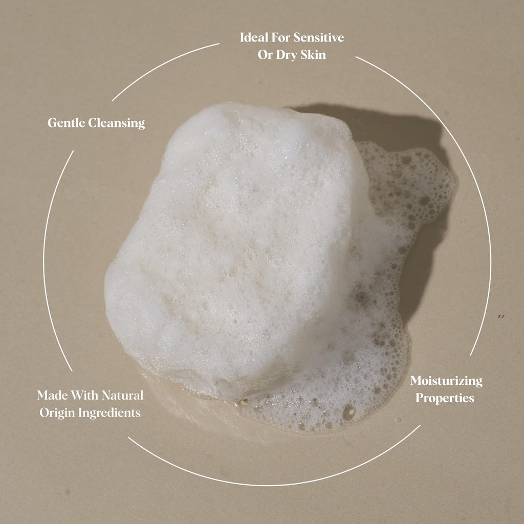 ILEM JAPAN Natural Konjac Body Sponge - Soft White Sponge | Grocsy