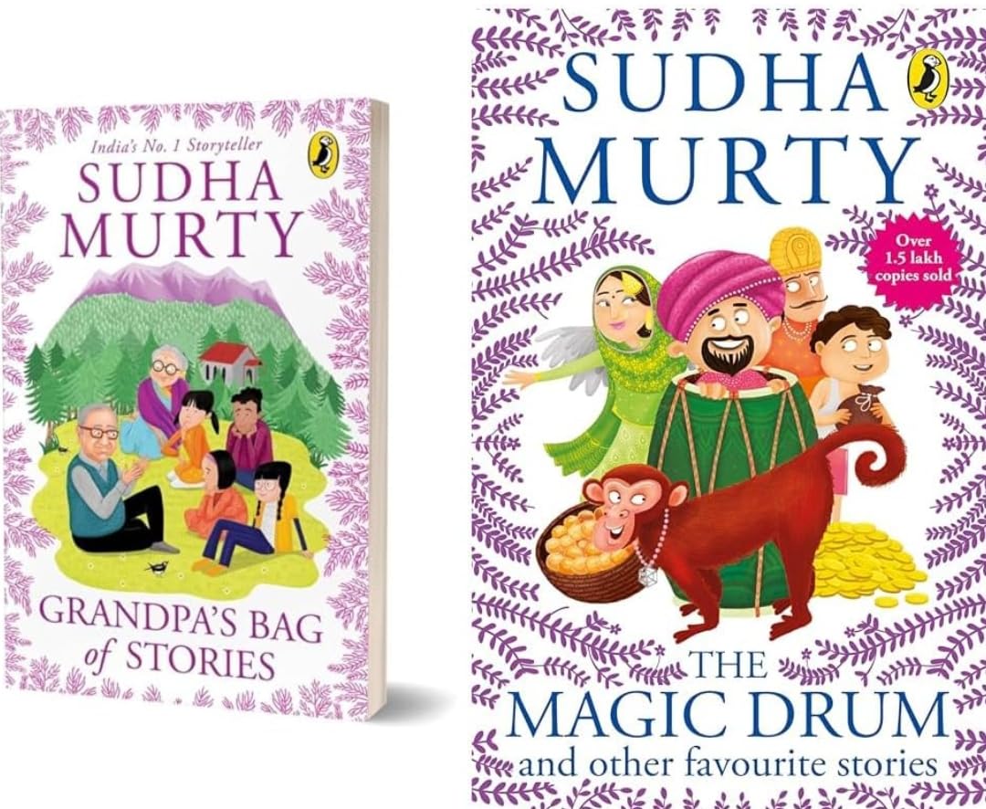 Grandpa's Bag of Stories And The Magic Drum and Other Favourite Stories By Sudha Murty | Grocsy