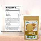Organic Zing Fenugreek Powder Also Known As Methi Seed Powder, Trigonella Foenum-Graecum | Vegan | Preservative Free | Resealable Pack | Grocsy