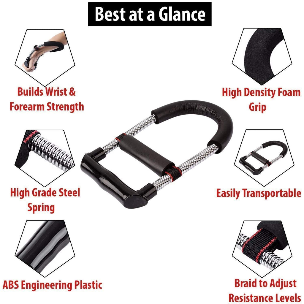 Kannssky Forearm Strengthener Wrist Exerciser Equipment-Adjustable | Grocsy